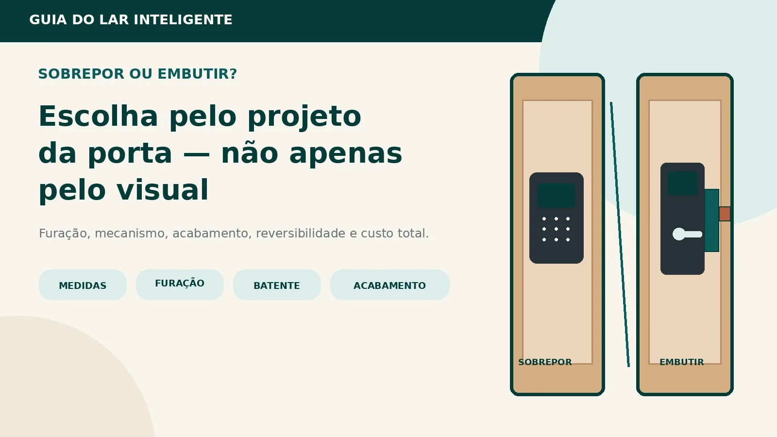 Fechadura digital de sobrepor ou de embutir: qual escolher?
